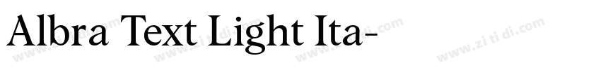 Albra Text Light Ita字体转换